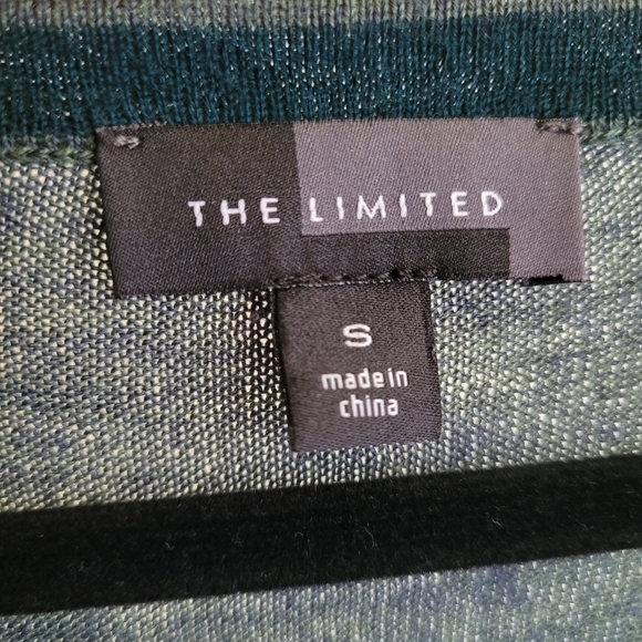 The Limited: small 3 quarter green sweater - Picture 3 of 6